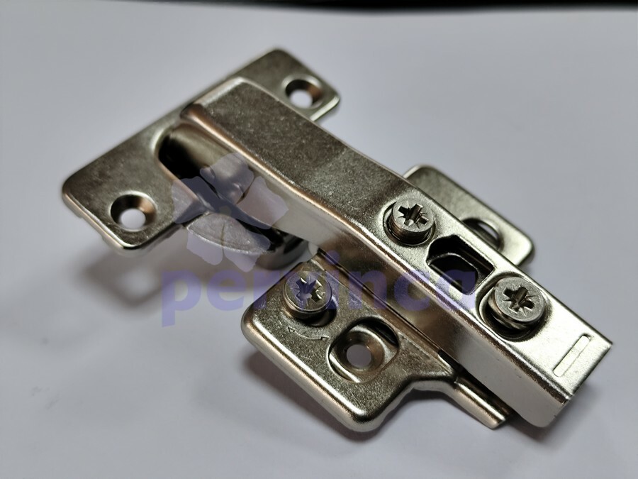 Soft-closing hinge, 90°, zinc clip, 3D