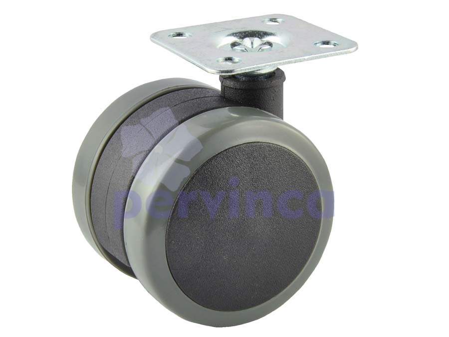 Rueda de PU, con placa, sin soporte