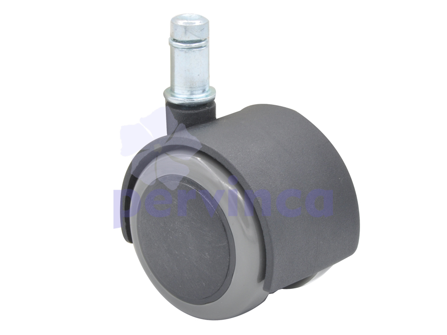 Rueda de PU, con prendedor, sin soporte