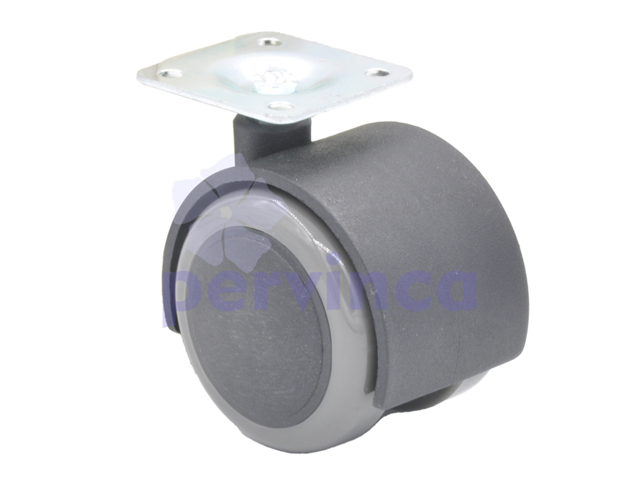 Rueda de PU, con placa, sin soporte