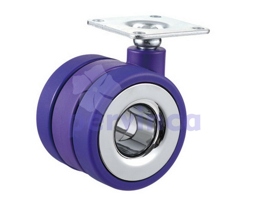 Double caster with plate