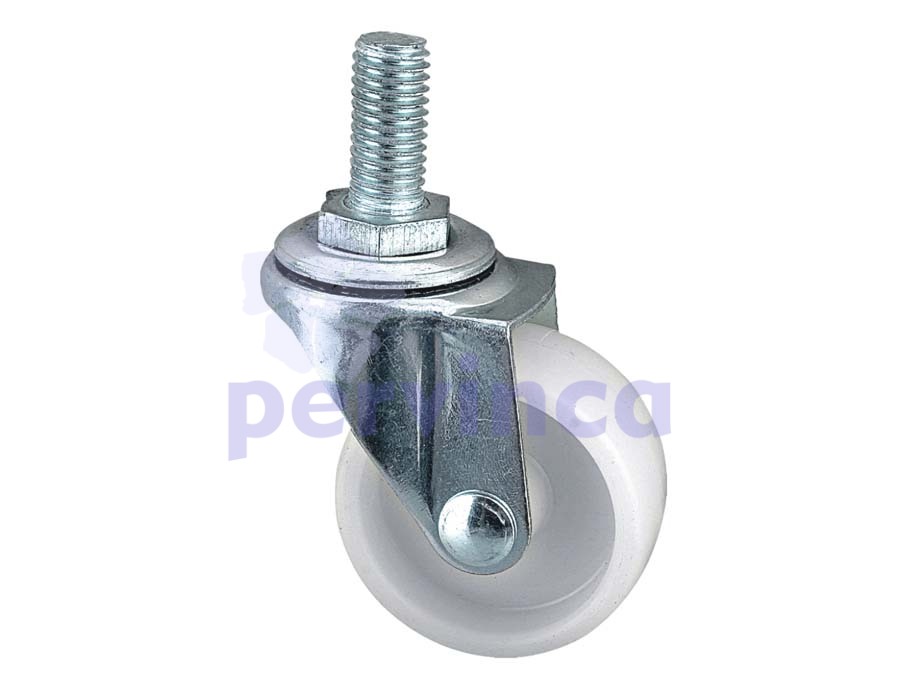 Steel castor, w/ thread
