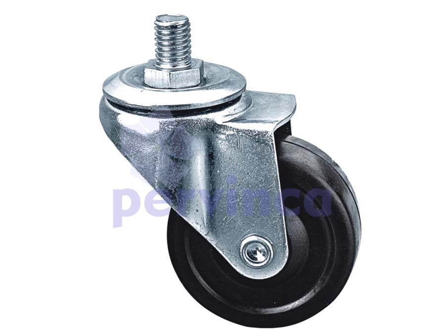 Steel castor, w/ thread