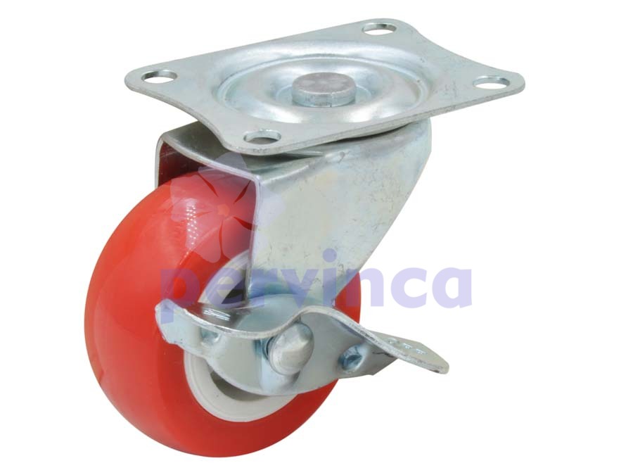 Rueda de acero, con placa y freno