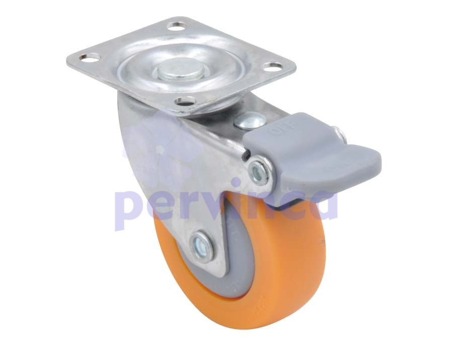 Rueda de acero, con placa y freno