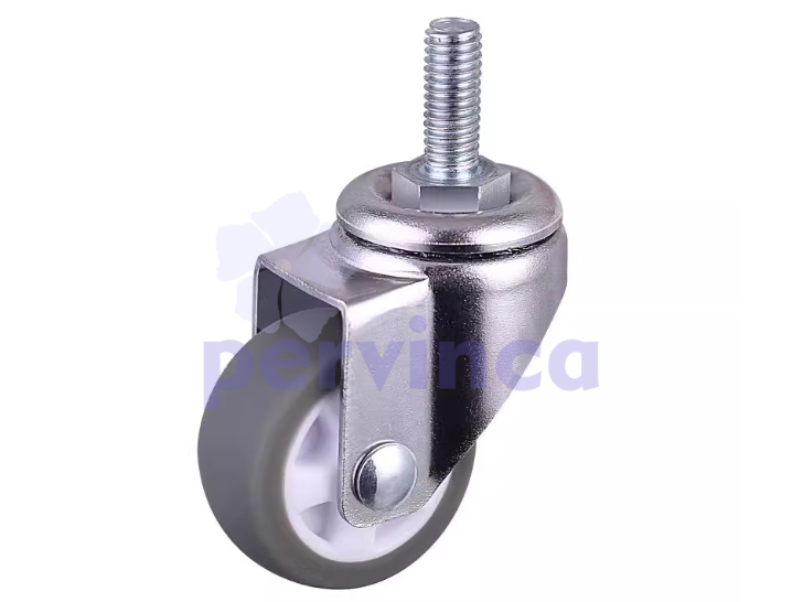 Steel castor, w/ thread