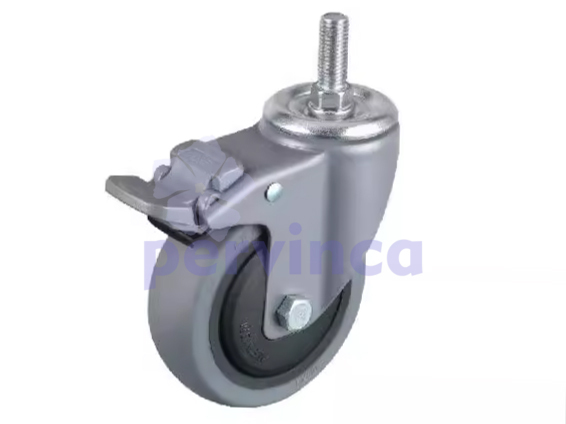 Castor, w/ thread, with brake