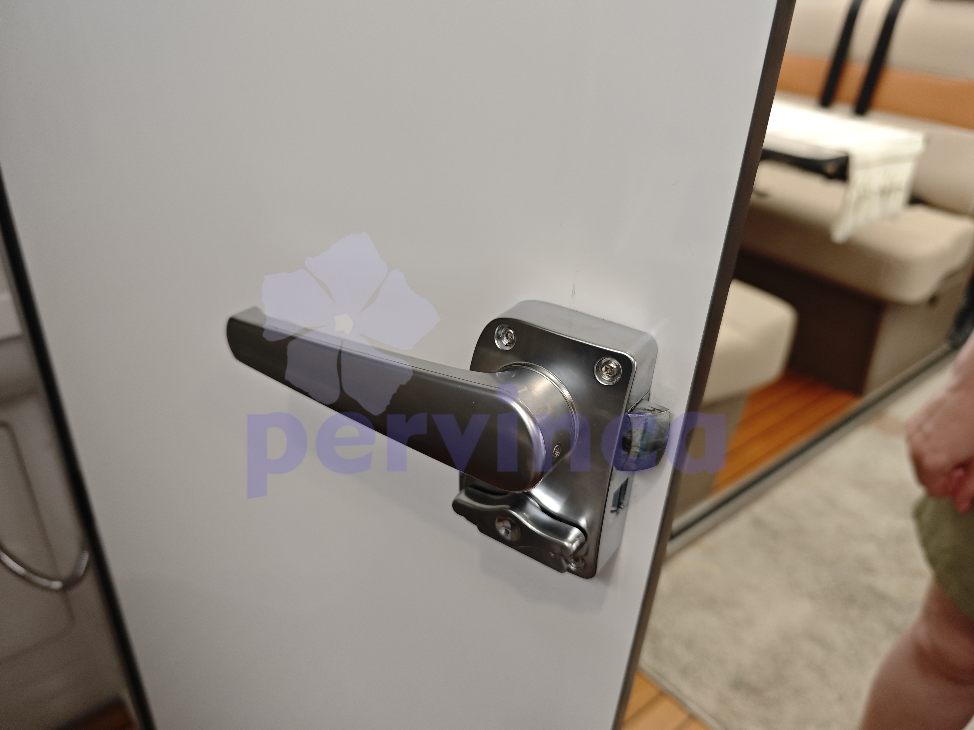 Washroom door handle
