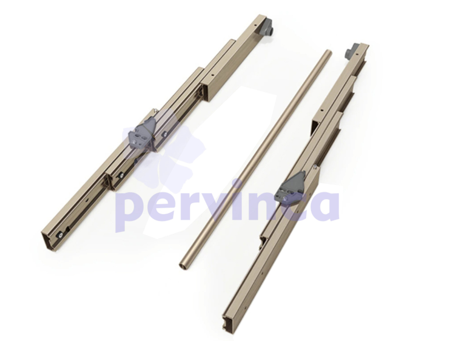 Pull out table top rail