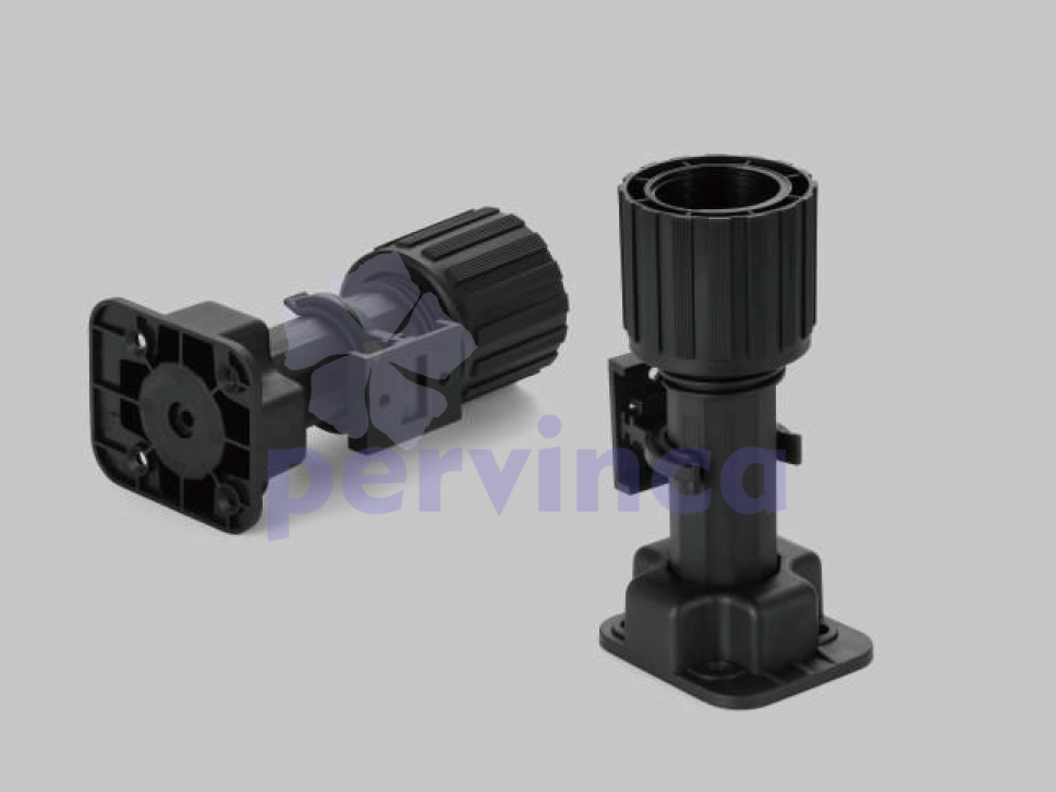 Plastic foot, adjustable